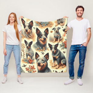 Vintage australische Rinder nahtlos Fleecedecke