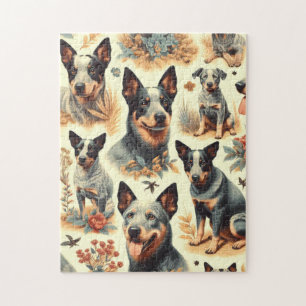 Vintage australische Rinder nahtlos Puzzle