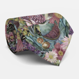 Vintage australische Wildblumen Krawatte