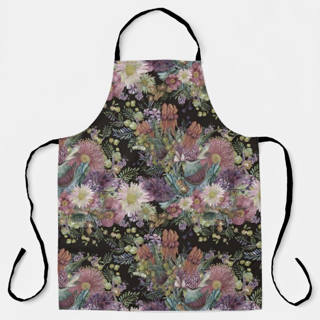 Vintage australische Wildblumen Schürze (Vorderseite)