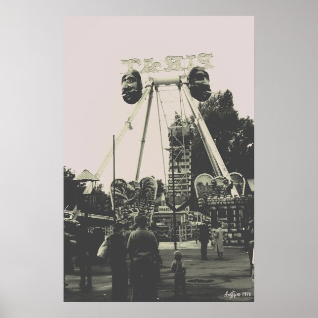 Vintage Austria Vienna Prater amusement park Poster (Vorne)