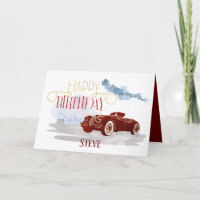 Vintage Auto-alles- Gute zum Geburtstagtypographie