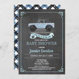 Vintage Auto Baby Boy Dusche Einweihung. Tafel. Einladung