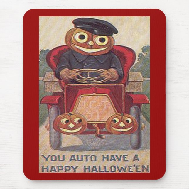 Vintage-Auto-Halloween Mousepad (Vorne)