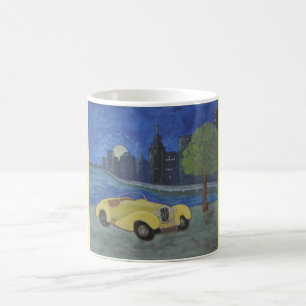 Vintage-Auto-in-der-Stadt-Tasse Kaffeetasse