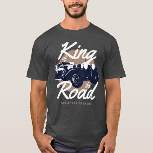 Vintage Auto König der Straße Typografie T-Shirt