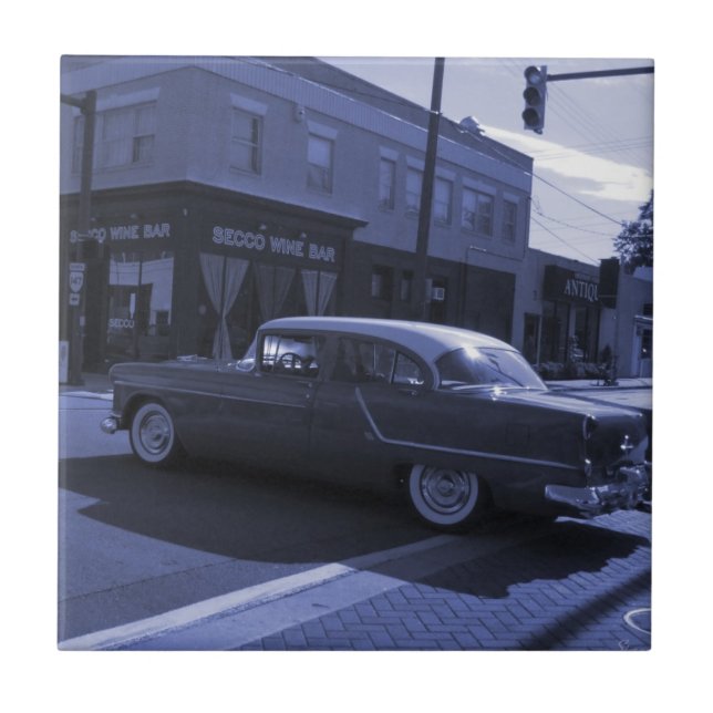 Vintage-Auto-Kunstfliese Fliese (Vorderseite)
