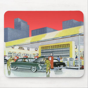 Vintage Auto-Mechanik Kompletter Autowerkstatt-Ser Mousepad