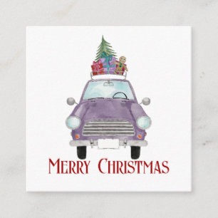 Vintage Auto mit Weihnachtsgeschenken Weihnachtska Begleitkarte