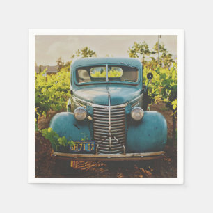 VINTAGE AUTO NAPKINS WEDD SERVIETTE