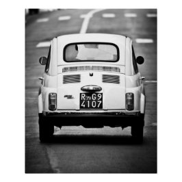 Vintage Auto Perfektes Poster | Fiat 500 | Rom