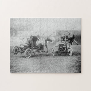Vintage "Auto Polo" Sportwagen-Motorsport Puzzle
