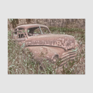 Vintage Auto Retro Rustikal Alt Seidenpapier