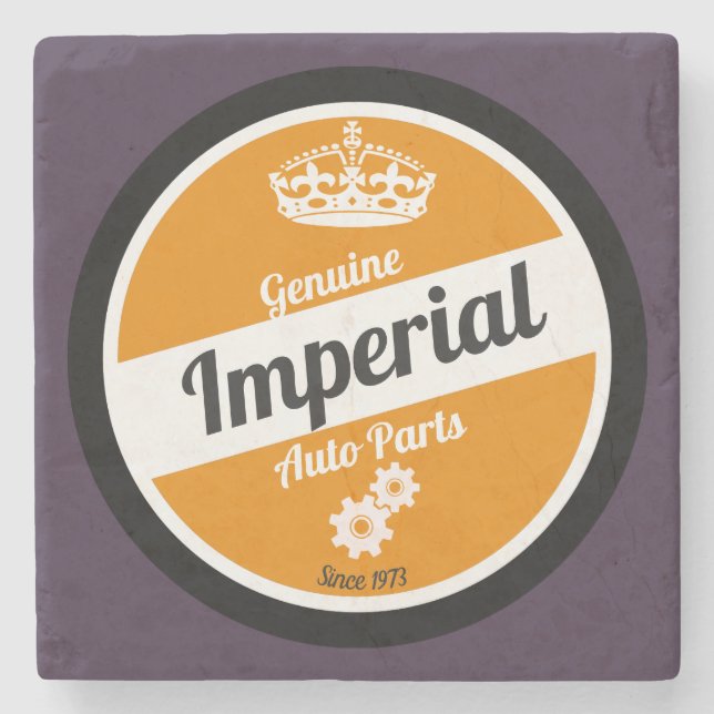 Vintage Auto Steinuntersetzer (Vorderseite)