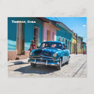 Vintage Auto, Trinidad, Kuba Postkarte