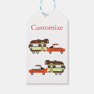 Vintage-Auto und Camper Thunder_Cove Geschenkanhänger
