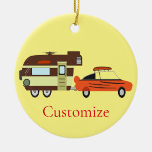 Vintage Auto und Camper Thunder_Cove Keramik Ornament