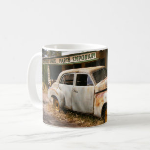 Vintage Auto und Garage, Kaffeetasse