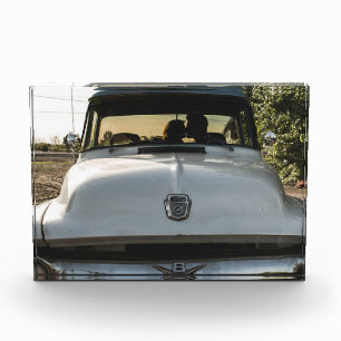 Vintage Auto und küssendes Paar Foto Block