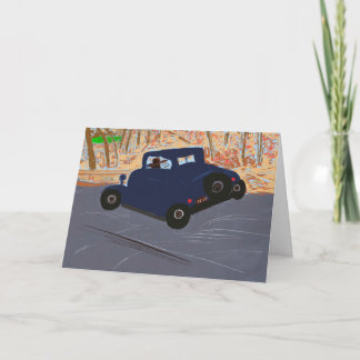 Vintage-Autogrusskarte Karte
