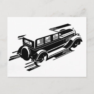 Vintage-Autogrusskarte Postkarte