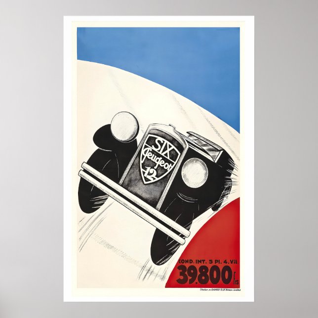 Vintage-Automobil-Rennposter Poster (Vorne)
