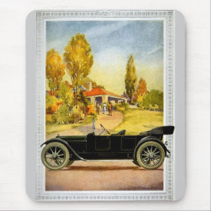 Vintage Automobil-Werbung Mousepad