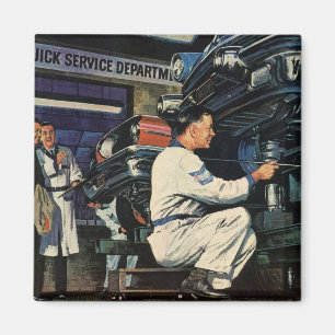 Vintage-Automobilmechaniker, Autoreparaturservice Magnet