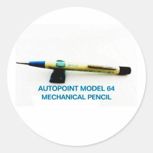 Vintage Autopoint Model 64 Mechanischer Bleistift Runder Aufkleber
