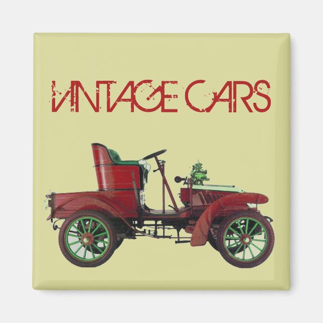 VINTAGE AUTORATION AUTO AUTOMOTIVE Green Red Magnet (Vorne)