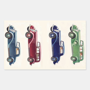 Vintage-Autos-Aufkleber Rechteckiger Aufkleber