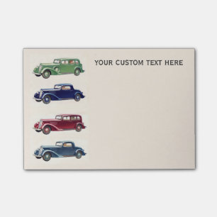 Vintage-Autos benutzerdefinierte Post-It-Notizen Post-it Klebezettel