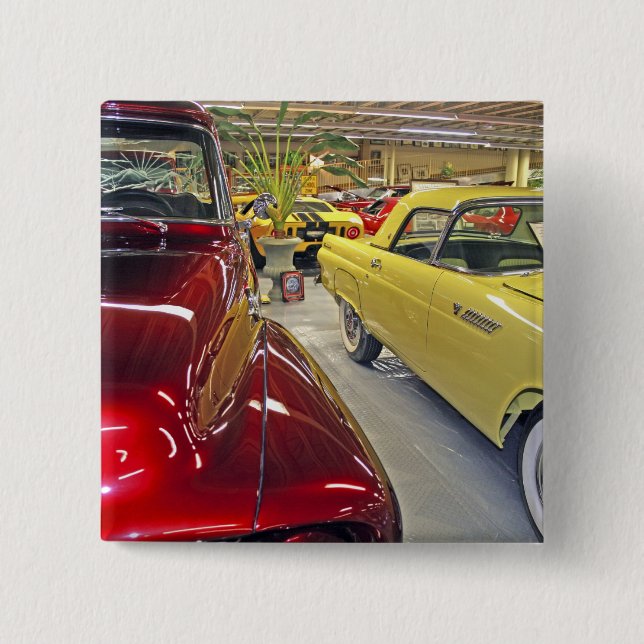 Vintage-Autos in Tallahassee Automobilmuseum Button (Vorderseite)