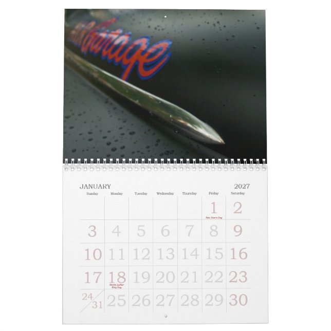 Vintage Autos Kalender (Jan 2027)