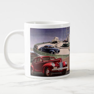 Vintage-Autos, Klassische-Limousinen-Roadtrip auf Jumbo-Tasse