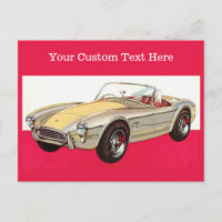 Vintage-Autos-Postkarten