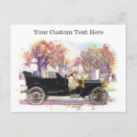 Vintage-Autos-Postkarten