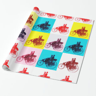 VINTAGE-AUTOSAMMLUNG POP-ART GESCHENKPAPIER