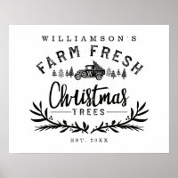 Vintage-Autoweihnachtsbaum-Lieferung Schwarz & Wei