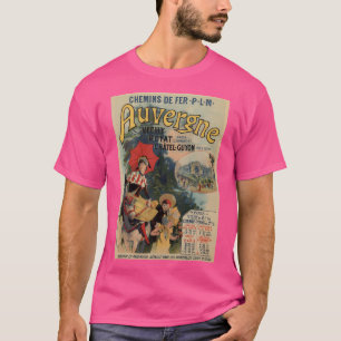 Vintage Auvergne Französische Reisewerbung T-Shirt