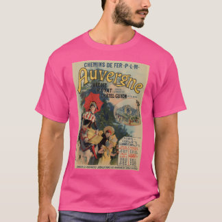 Vintage Auvergne Französische Reisewerbung T-Shirt