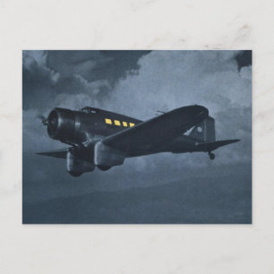 Vintage-Aviation-Flugzeugfarbkunst Postkarte