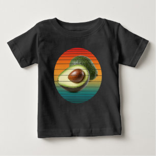 Vintage-Avocado-Frucht vegetarisches Essen Baby T-shirt