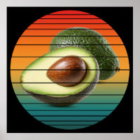 Vintage-Avocado-Frucht vegetarisches Essen