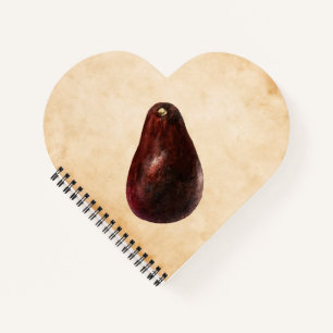 Vintage Avocado-Illustration Notizbuch