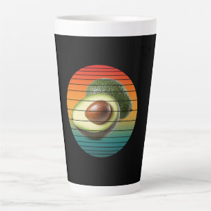 Vintage Avocado Obst vegetarisches Essen Milchtasse