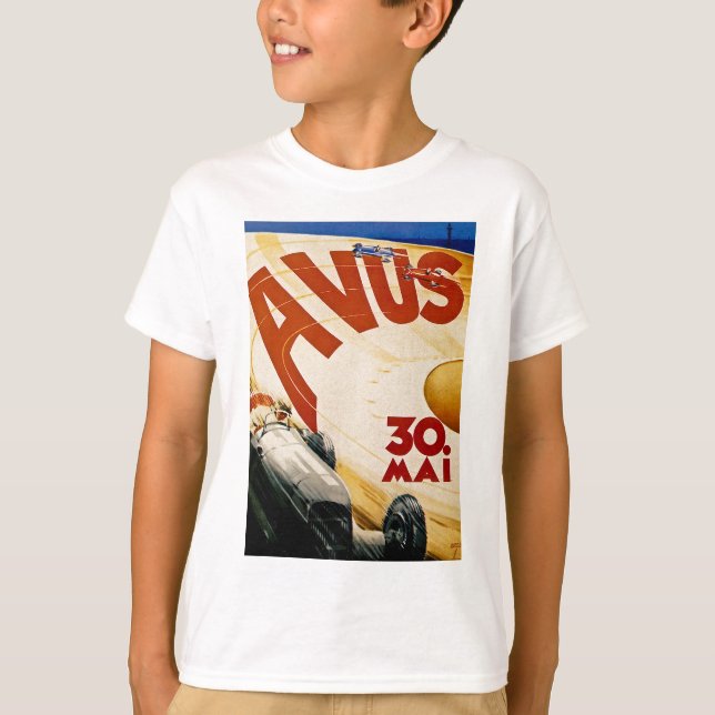 Vintage AVUS Race Poster T-Shirt (Vorderseite)
