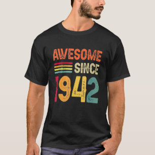 Vintage Awesome Seit 1942 80. Geburtstag 80 Jahre T-Shirt