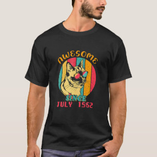 Vintage Awesome seit Juli 1962 Katze Sonnenbrille T-Shirt
