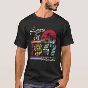 Vintage Awesome seit Juni 1947 75. Geburtstag T-Shirt